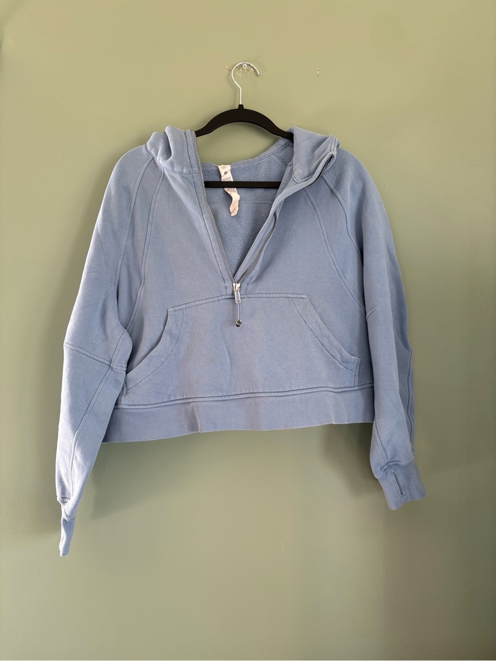 Lululemon Scuba Oversized Half-Zip Hoodie light blue size M/L